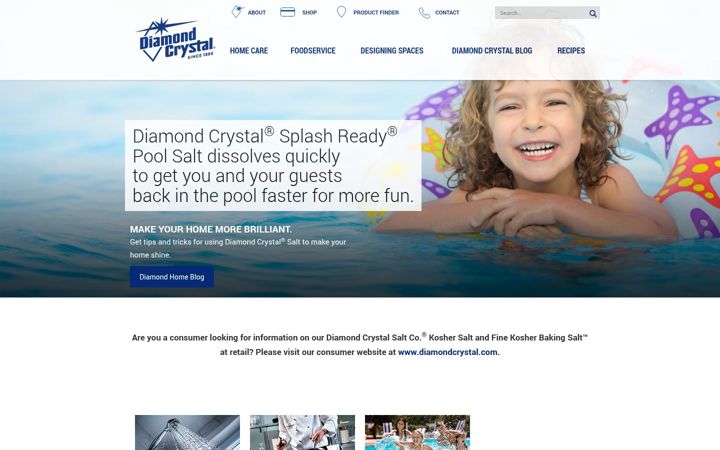 Screenshot of diamondcrystalsalt.com