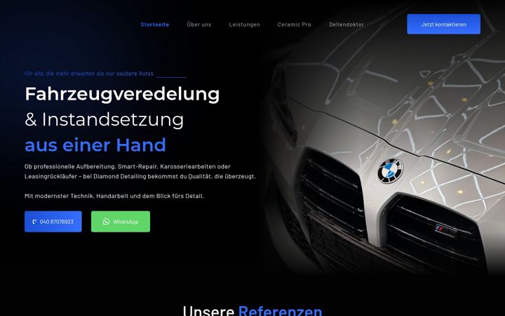 Screenshot of diamonddetailing.de