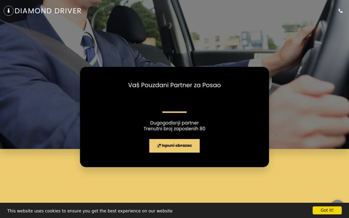 Ekrānuzņēmums no diamonddriver.eu
