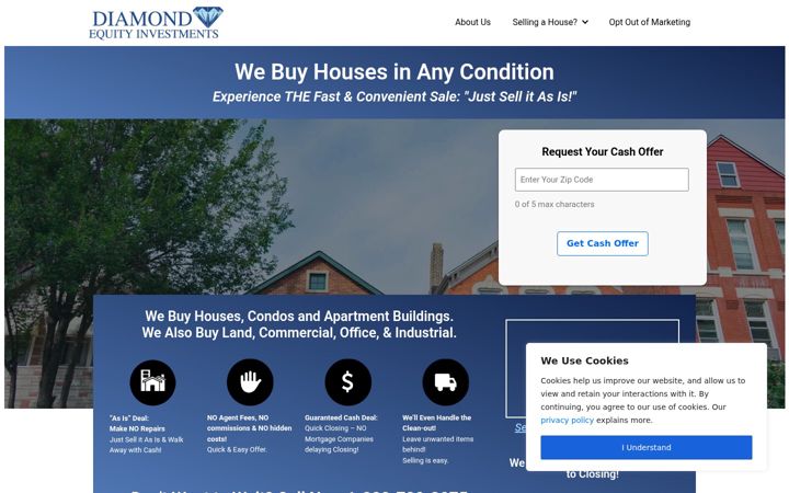 Screenshot of diamondequity.com
