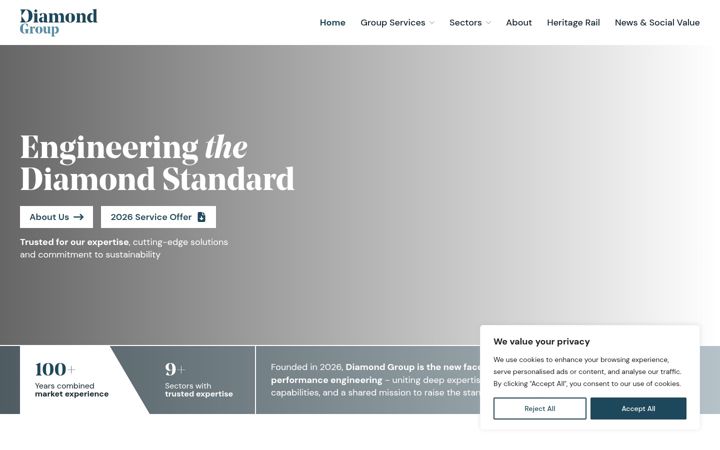 Screenshot of diamondgroup.co.uk