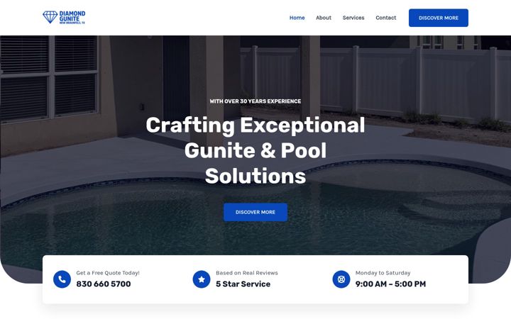 Screenshot of diamondgunite.com