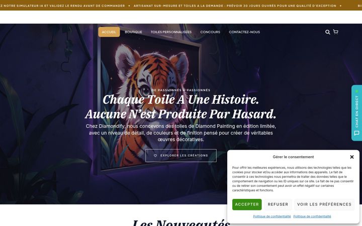 Screenshot of diamondify.fr