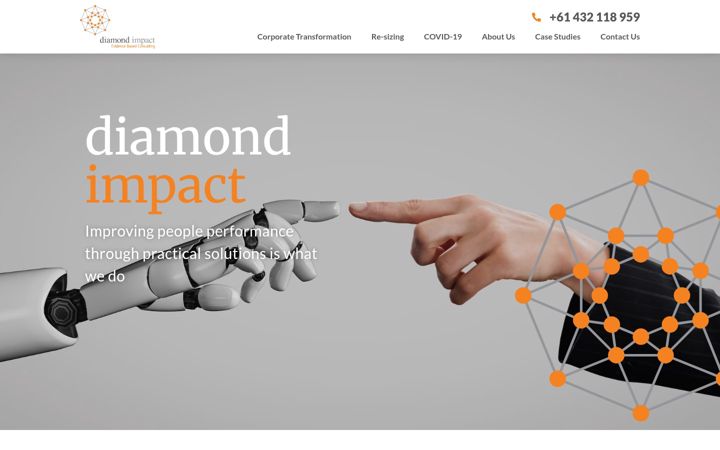 Captura de ecrã de diamondimpact.com.au
