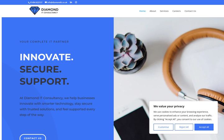 Screenshot ta' diamondit.co.uk