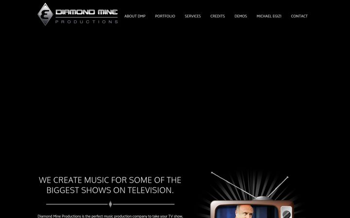 Screenshot of diamondmineproductions.com