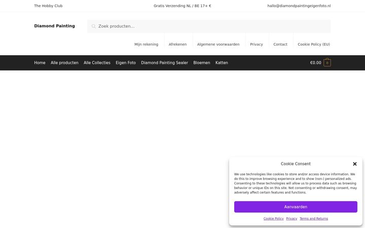 Screenshot of diamondpaintingeigenfoto.nl