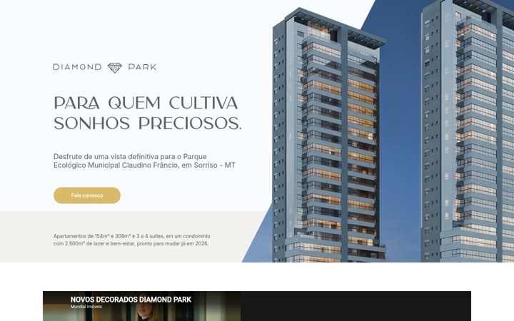 Captura de pantalla de diamondpark.com.br