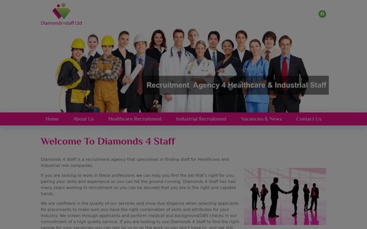 Screenshot ta' diamonds4staff.co.uk