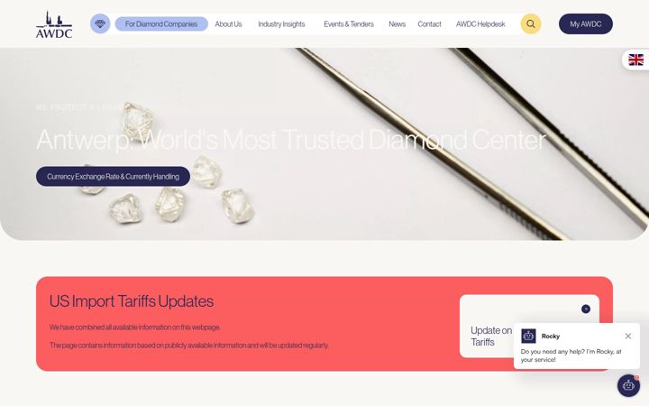 Screenshot of diamondsandantwerp.com