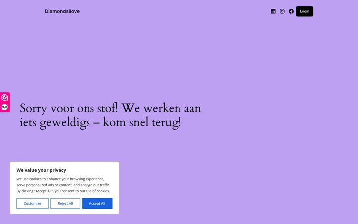 Képernyőkép: diamondsilove.nl