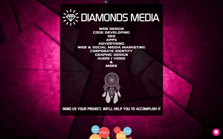 Screenshot of diamondsmedia.org