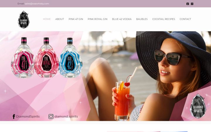 Screenshot of diamondspirits.co.uk