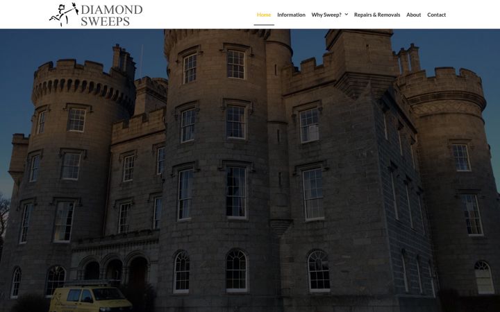 Screenshot of diamondsweeps.co.uk