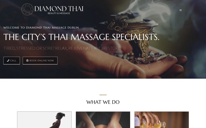 Skærmbillede af diamondthai.ie
