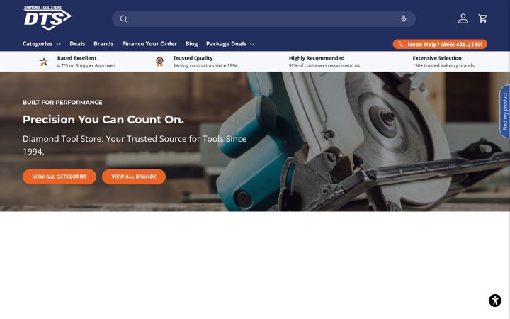 Screenshot of diamondtoolstore.com
