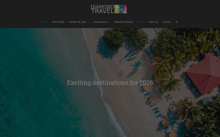 Screenshot of diamondtravel.ltd.uk