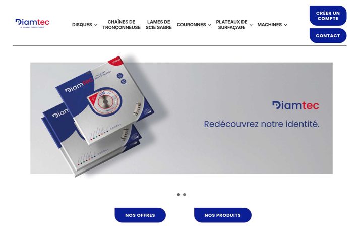 Екранна снимка на diamtec.fr