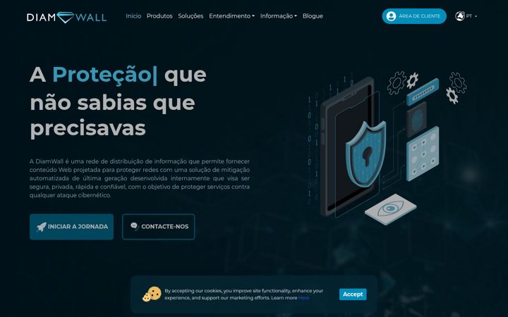 Screenshot of diamwall.com