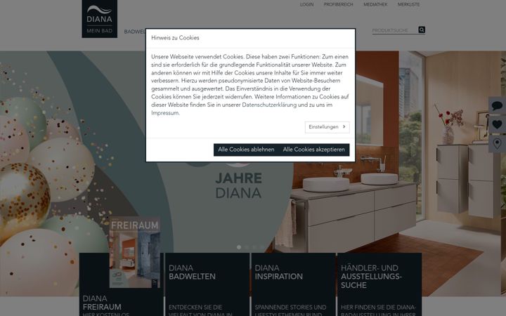 Screenshot of diana-bad.de