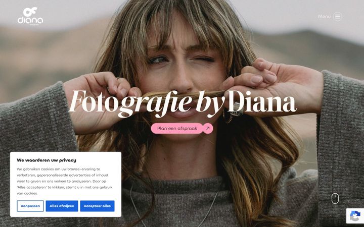 Képernyőkép: diana-fotografie.nl