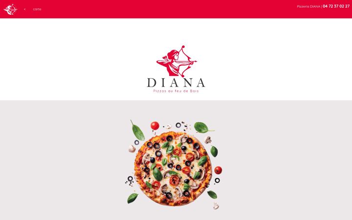 Екранна снимка на diana-pizzeria.fr