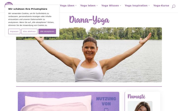 Screenshot of diana-yoga.de