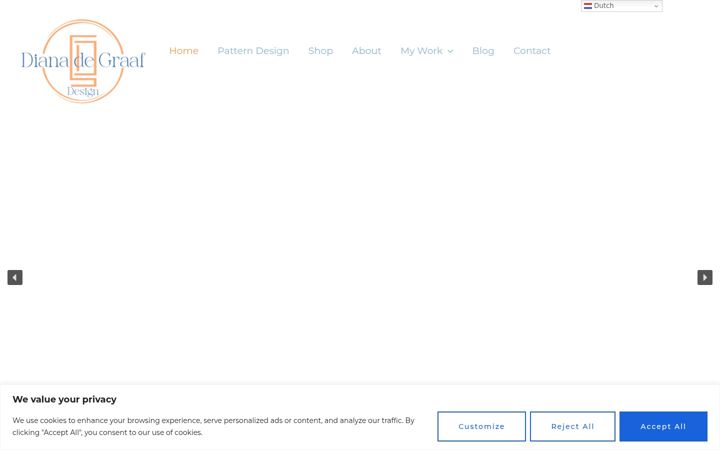 Screenshot of dianadegraaf.nl