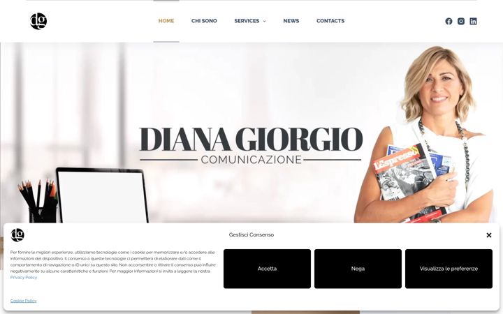 Screenshot von dianagiorgio.it