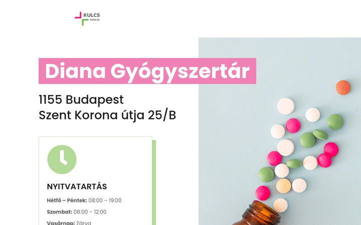 Screenshot of dianagyogyszertar.hu