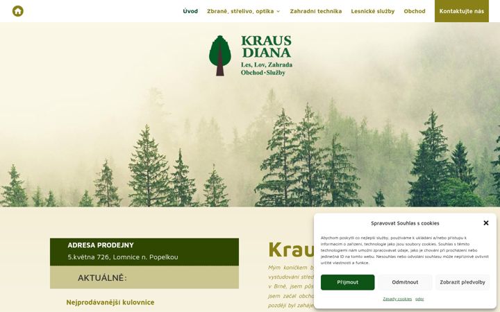 Skærmbillede af dianakraus.cz