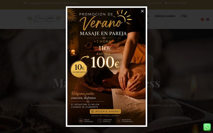Screenshot of dianamasajesvalencia.com