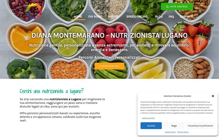 Screenshot of dianamontemarano.ch