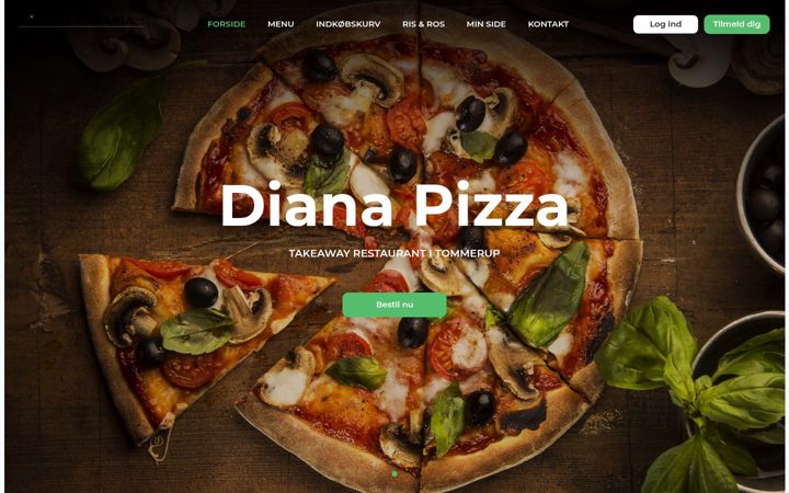 Screenshot of dianapizza.dk