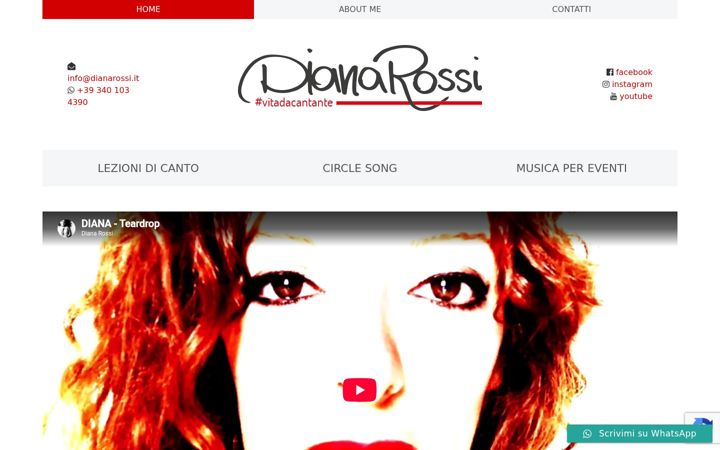 Captură de ecran a dianarossi.it
