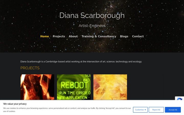 Screenshot of dianascarborough.co.uk