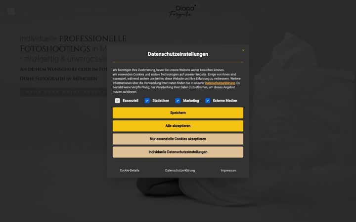 Screenshot of dianaschweinforth.de
