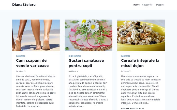 Screenshot of dianastoleru.ro