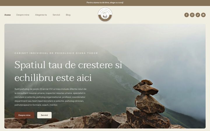Screenshot of dianatudor.ro