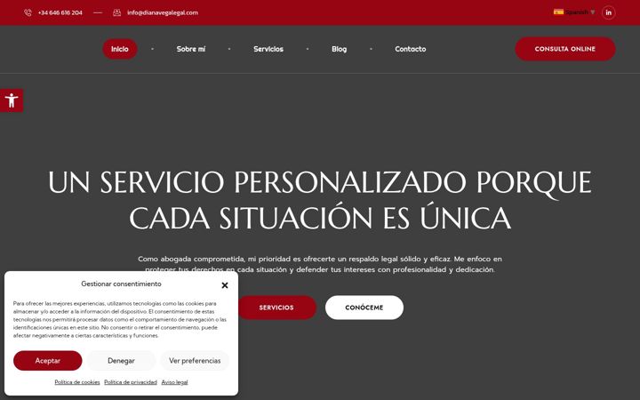 Screenshot of dianavegalegal.com
