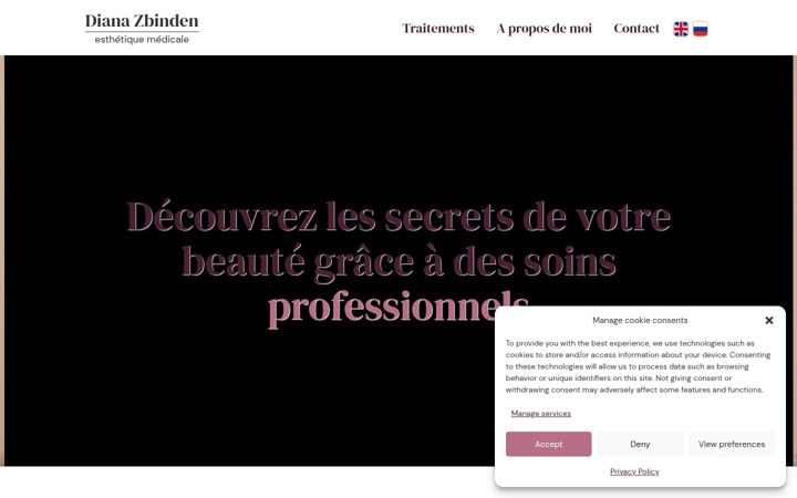 Screenshot of dianazbinden.ch