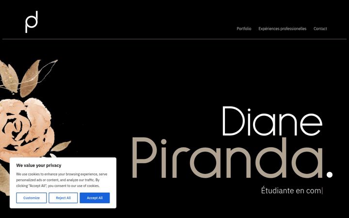 Screenshot of diane-piranda.fr