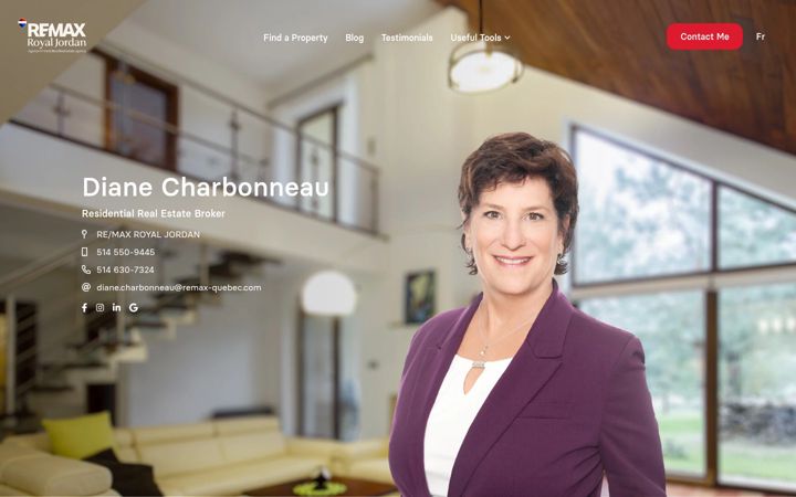 Screenshot of dianecharbonneau.com