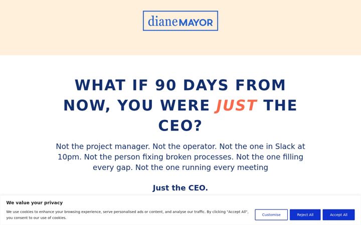 Screenshot of dianemayor.com