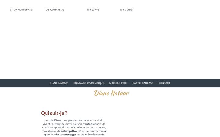 Screenshot of dianenatuur.fr