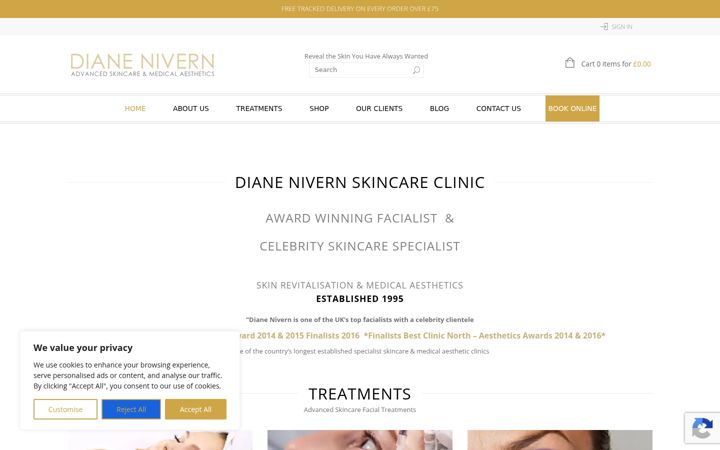 Screenshot of dianenivern.com