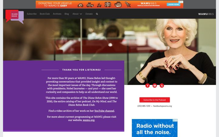 Screenshot von dianerehm.org