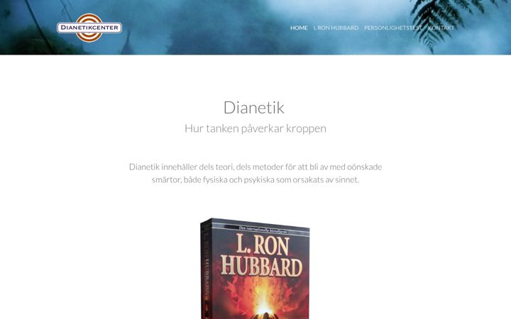 Screenshot di dianetikboken.se