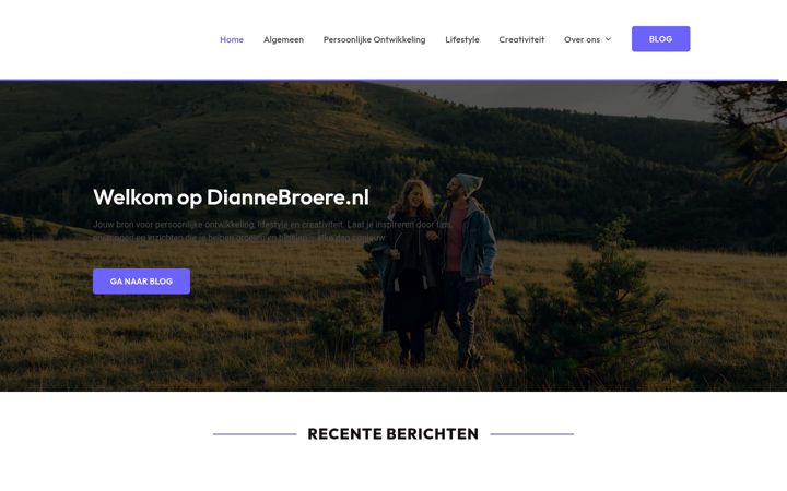 Screenshot of diannebroere.nl