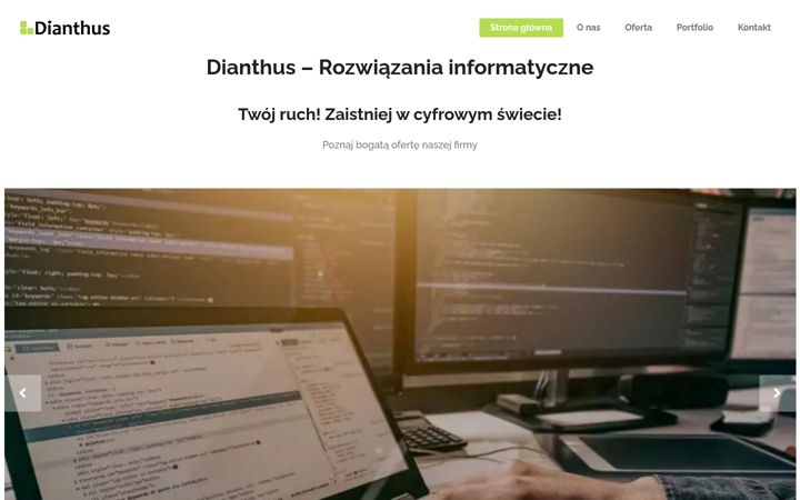 Snímek obrazovky dianthus.pl